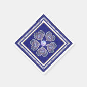 Serviette En Papier Rosace bleu ou rouge pour bébé&enfant (Coin)