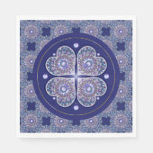 Serviette En Papier Rosace bleue (Devant)