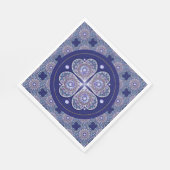 Serviette En Papier Rosace bleue (Coin)