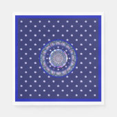 Serviette En Papier Rosace bleue (Devant)