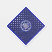 Serviette En Papier Rosace bleue (Coin)