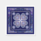 Serviette En Papier Rosace bleue (Devant)