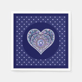 Serviette En Papier Rosace bleue (Devant)