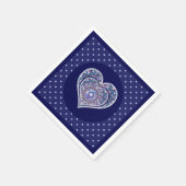 Serviette En Papier Rosace bleue (Coin)