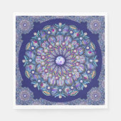 Serviette En Papier Rosace bleue (Devant)