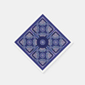 Serviette En Papier Rosace bleue (Coin)