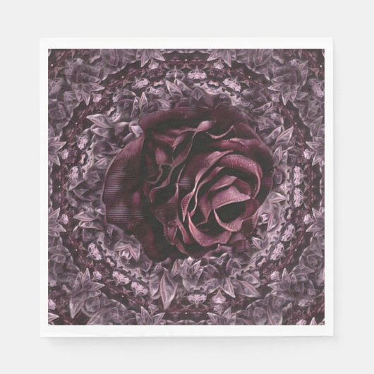 Serviette En Papier Rosace Mandala  (Devant)