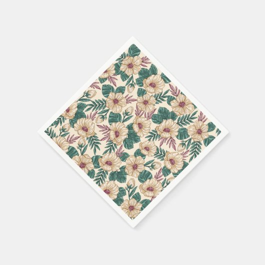 Serviette En Papier Rose (Coin)