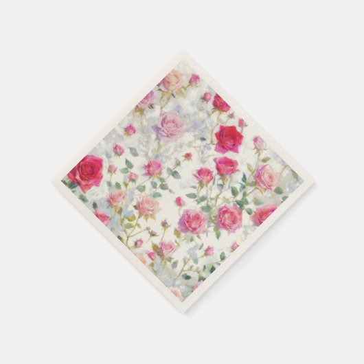 Serviette En Papier Rose (Coin)