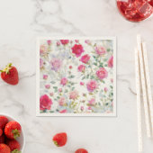 Serviette En Papier Rose (En situation)