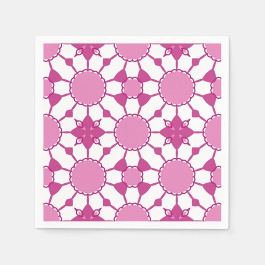 Serviette En Papier Rose 1 (Devant)