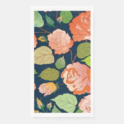 Serviette En Papier Rose 15 (Devant)