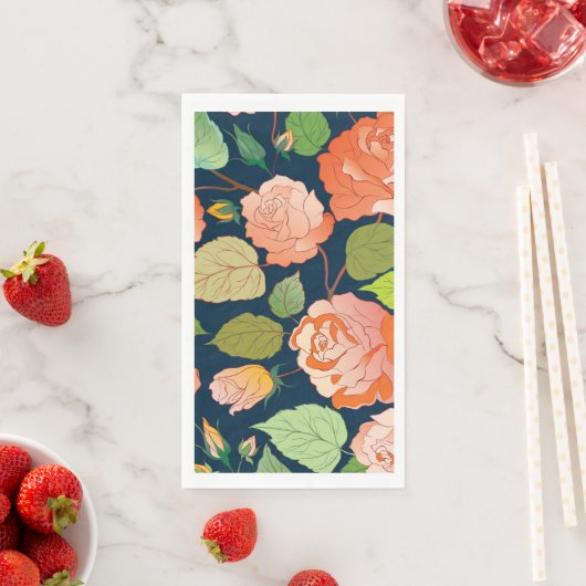 Serviette En Papier Rose 15 (En situation)