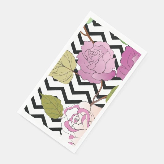 Serviette En Papier Rose 27 (Coin)