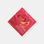 Serviette En Papier Rose 65e anniversaire Papier de fête Napkins -2- (Coin)