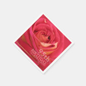 Serviette En Papier Rose 95e anniversaire Papier de célébration Napkin (Coin)