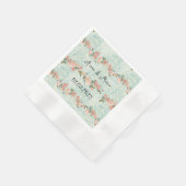Serviette En Papier rose anglais délicat (Coin)