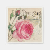 Serviette En Papier Rose Antique (Devant)
