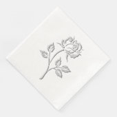 Serviette En Papier Rose argenté (Coin)