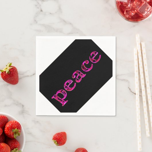 Serviette En Papier rose blanc (En situation)