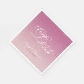 Serviette En Papier Rose Blanc Blush Amour Toujours Mariage (Coin)