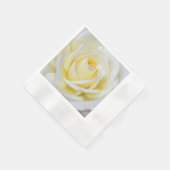 Serviette En Papier Rose blanche (Coin)