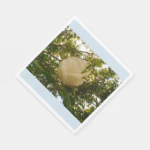 Serviette En Papier Rose blanche (Coin)