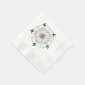 Serviette En Papier Rose blanche de York (Coin)