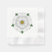 Serviette En Papier Rose blanche de York (Devant)