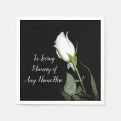 Serviette En Papier Rose blanche simple (Devant)