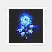 Serviette En Papier Rose bleu brûlant (Devant)