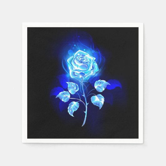 Serviette En Papier Rose bleu brûlant (Devant)