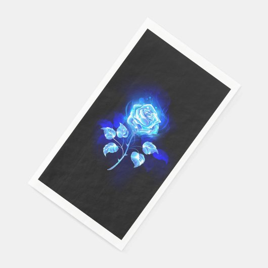 Serviette En Papier Rose bleu brûlant (Coin)