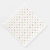 SERVIETTE EN PAPIER ROSE BROWN VERT POIS (Coin)