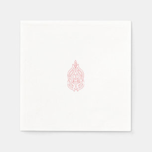 Serviette En Papier Rose Brume, Acajou Flush, Dessin Décoratif