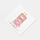 Serviette En Papier Rose "C'est une fille" (Coin)