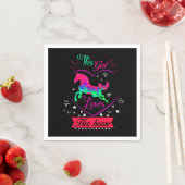 Serviette En Papier Rose Cette Fille Aime Son Cheval (En situation)
