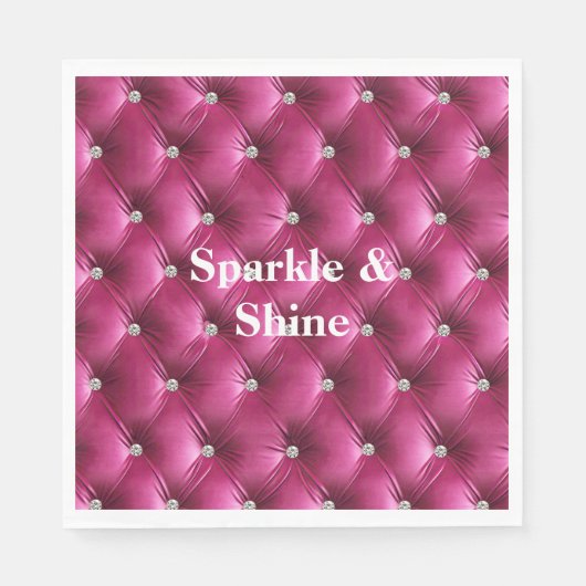 Serviette En Papier Rose Chaud Faux Velours (Devant)