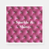 Serviette En Papier Rose Chaud Velours Faux (Devant)