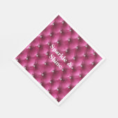 Serviette En Papier Rose Chaud Velours Faux (Coin)