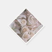 Serviette En Papier Rose Chic Shabby Fête des mariées florale Élégant (Coin)