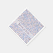 Serviette En Papier Rose clair et bleu (Coin)