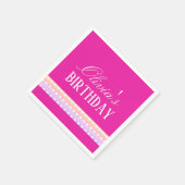 Serviette En Papier Rose Clair et Poka Dots (Coin)