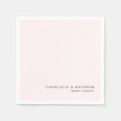 Serviette En Papier Rose clair moderne (Devant)