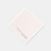 Serviette En Papier Rose clair moderne (Coin)