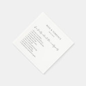 Serviette En Papier Rose Classique Moderne Mariage élégant (Coin)