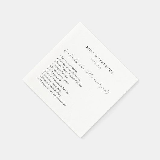 Serviette En Papier Rose Classique Moderne Mariage élégant (Coin)