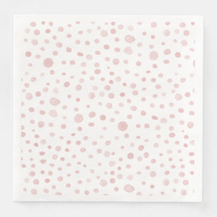Serviette En Papier Rose Confetti Aquarelle points Papier Napkin