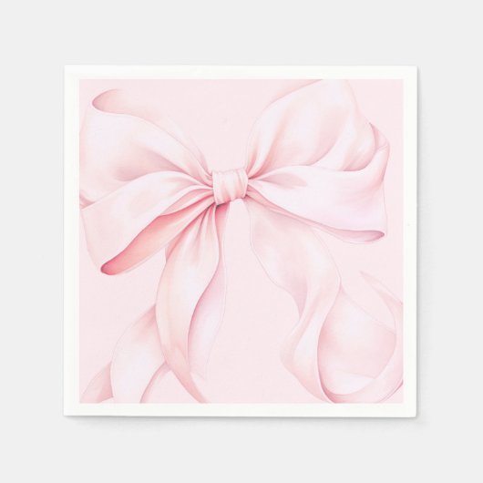 Serviette en papier rose coquette (Devant)
