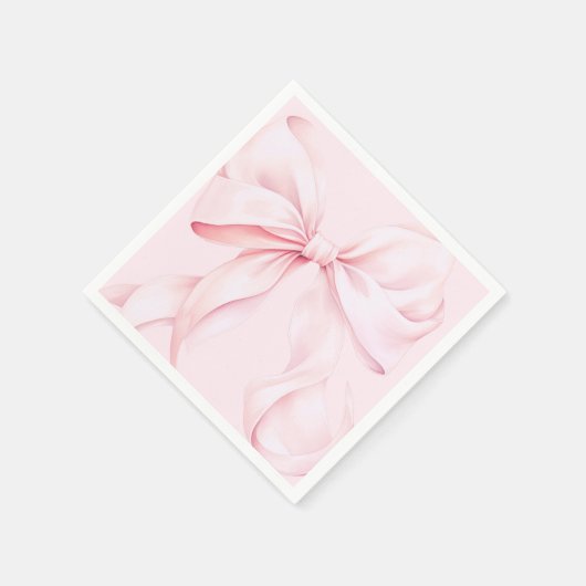 Serviette en papier rose coquette (Coin)